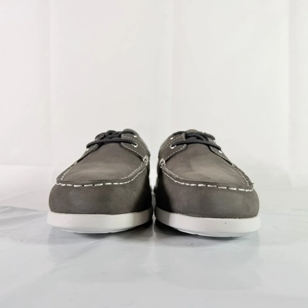 Cole Haan Grand‎ Atlantic Boat Shoe Gray Pinstripe Men's Size 10 M NIB